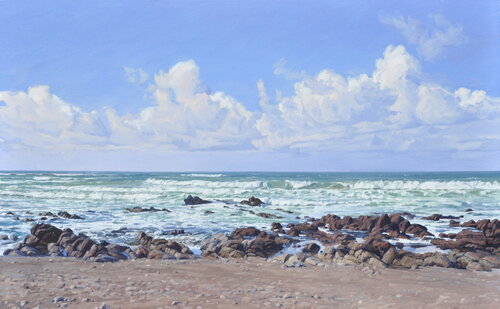Ressac en Bretagne by Anne Baudequin, Painting for Sale on Select