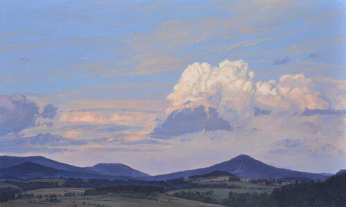 Nuages du soir sur le Suc de Jalore by Anne Baudequin, Painting for Sale on Select