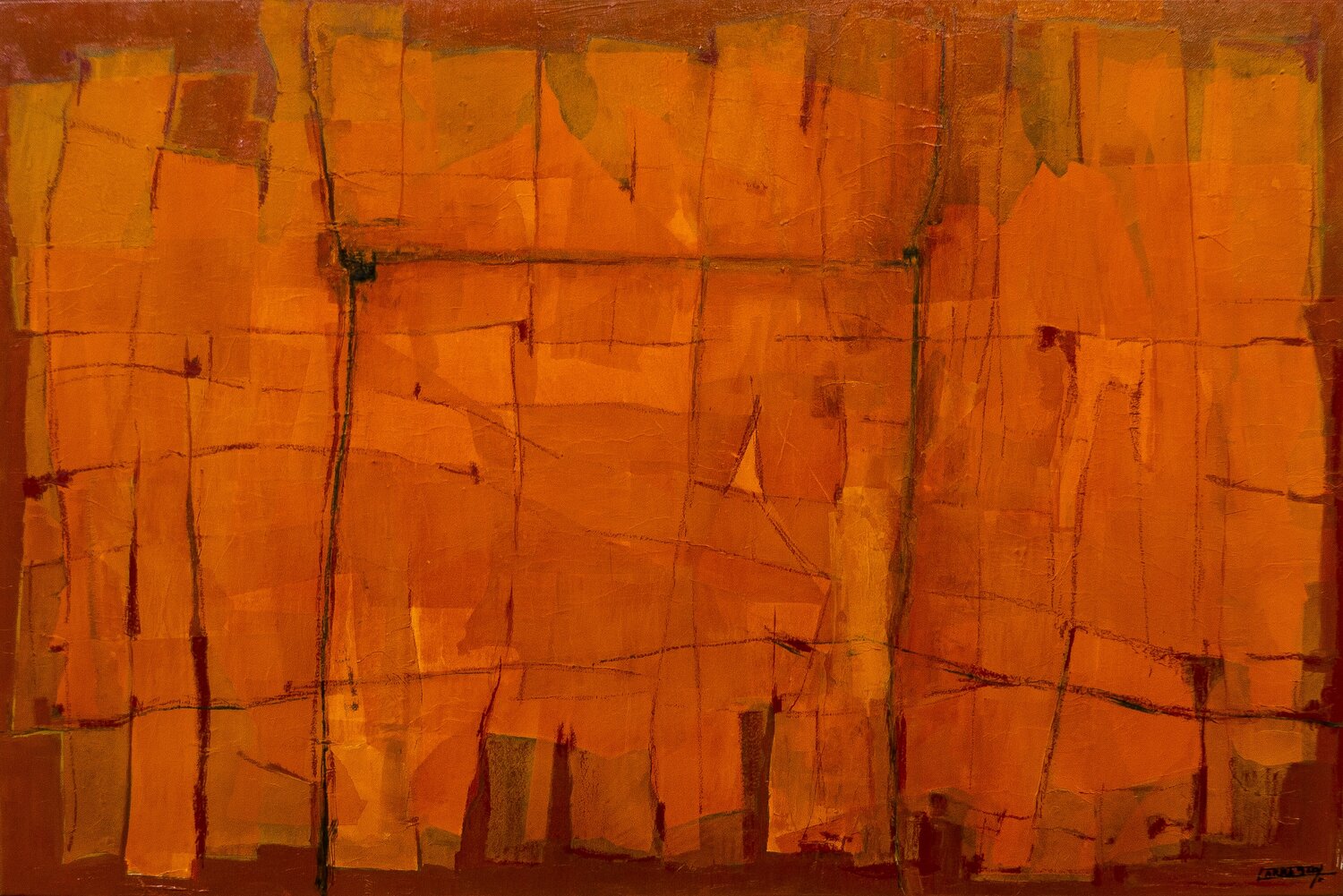 Fragmentos 14 Pedro Carrasco Original painting for sale