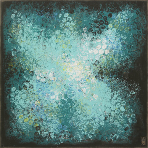 Boiling bubbles blue von Ronald Hunter, Malerei kaufen auf Select