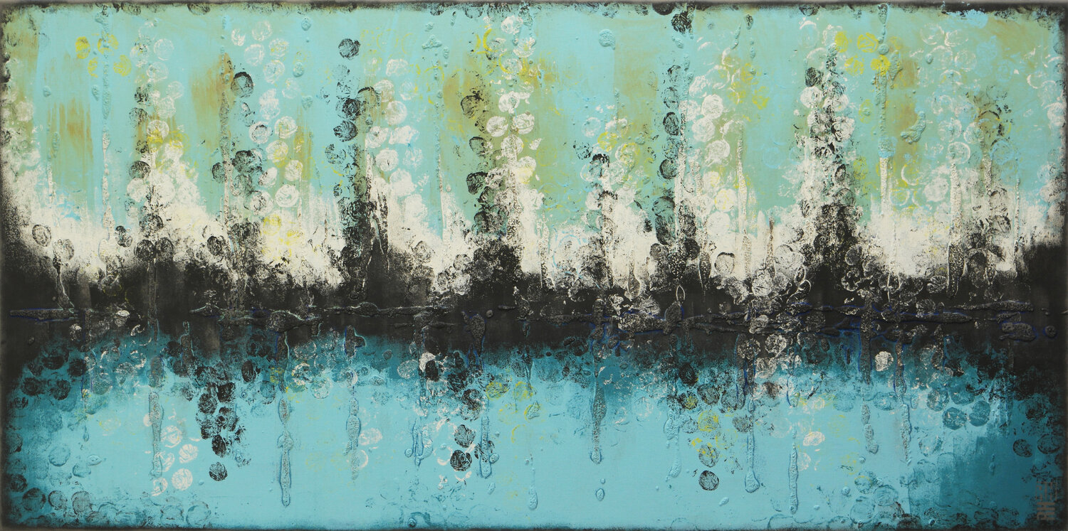 Boiling Bubbles Landscape Ronald Hunter Original painting for sale