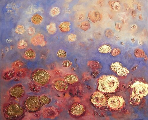 Golden Roses by Felicia Trales, Painting for Sale on Select