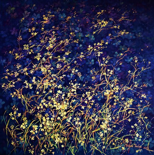 Lights on Deep Blue by Felicia Trales, Painting for Sale on Select