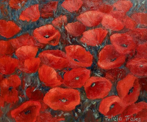 Wild Poppies by Felicia Trales, Painting for Sale on Select