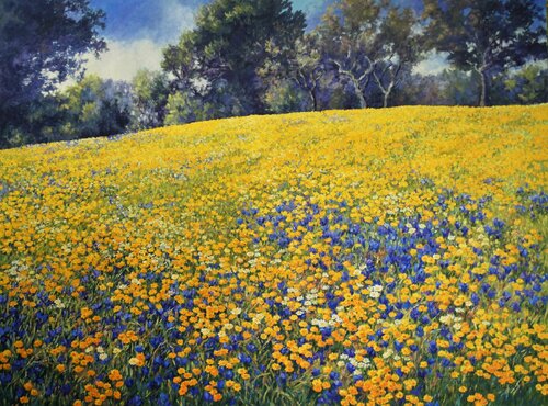 Where The Wild Flowers Grow by Felicia Trales, Painting for Sale on Select