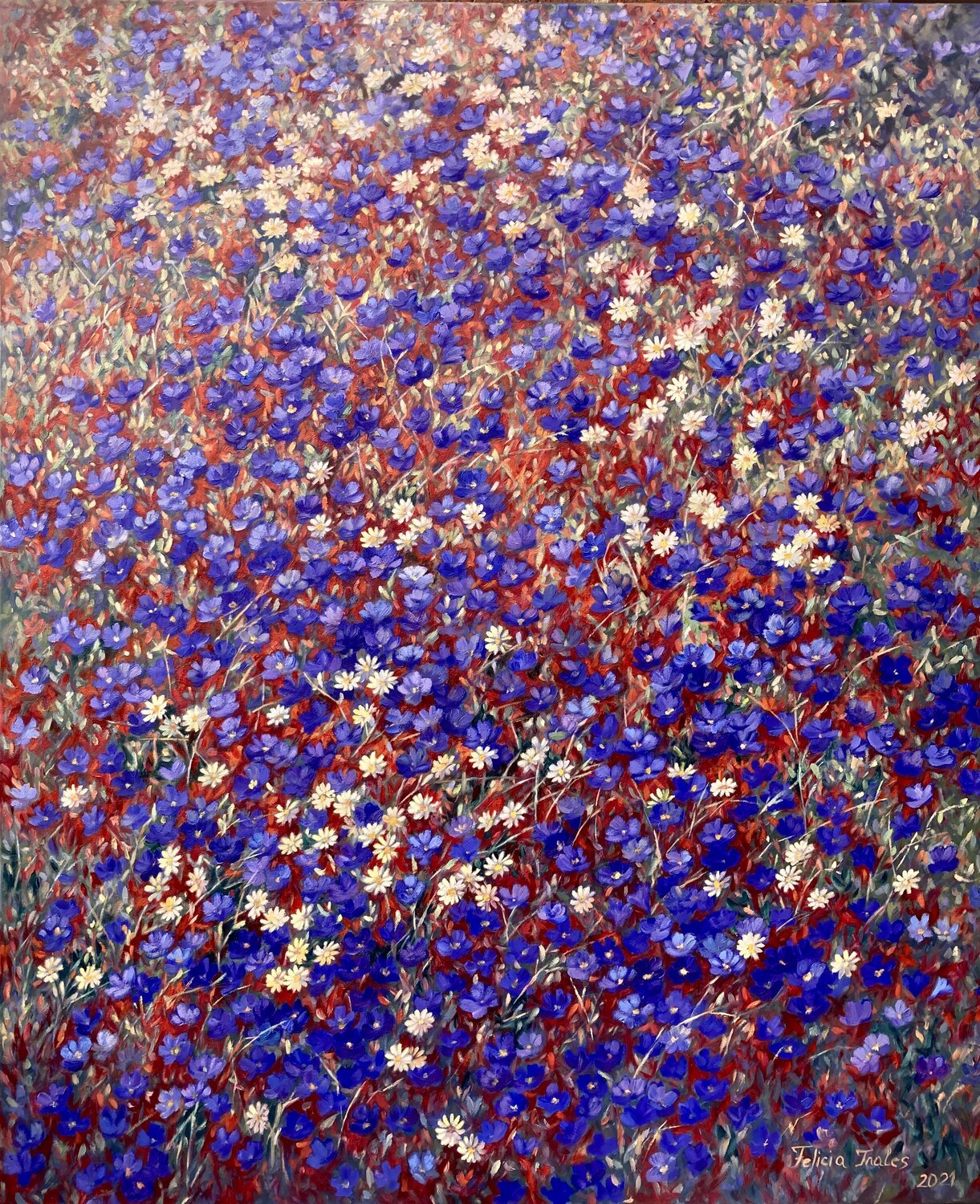 Blue Felicia Trales Original painting for sale