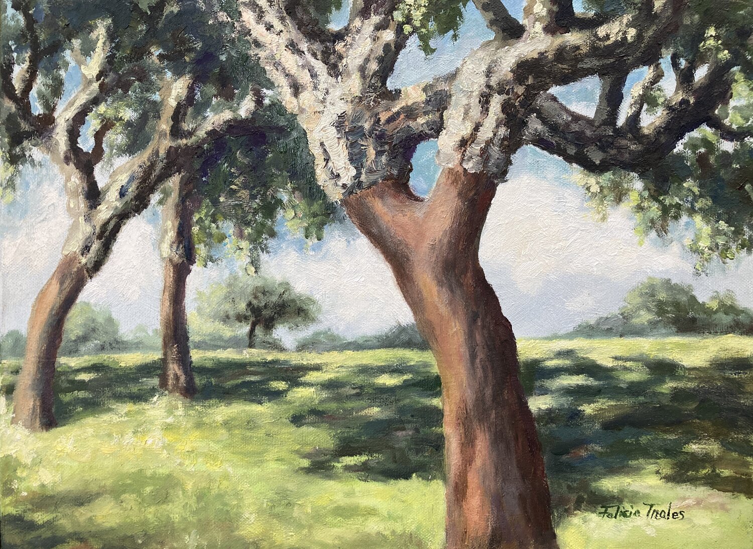 Landscape with Corktree Felicia Trales Original painting for sale