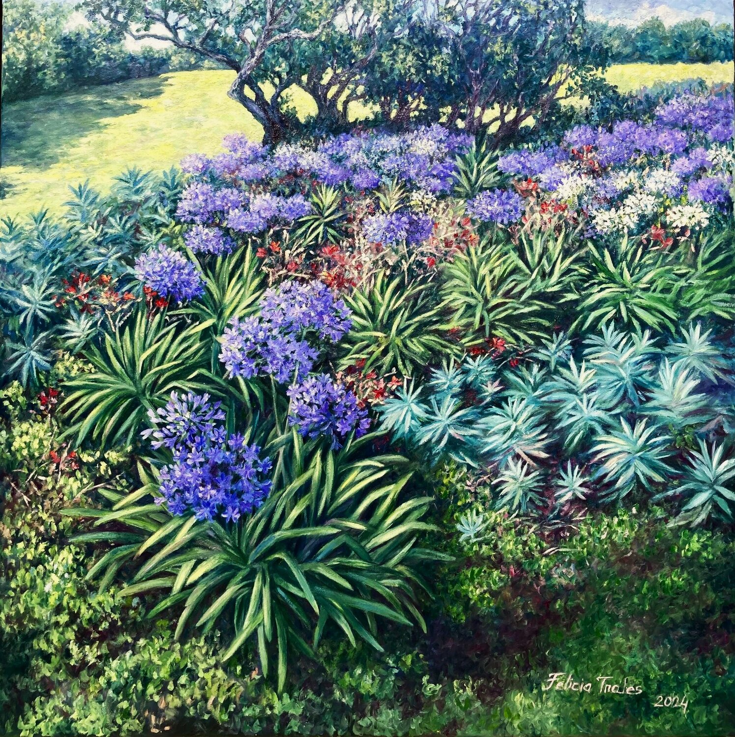 Blooming Garden Felicia Trales Original painting for sale