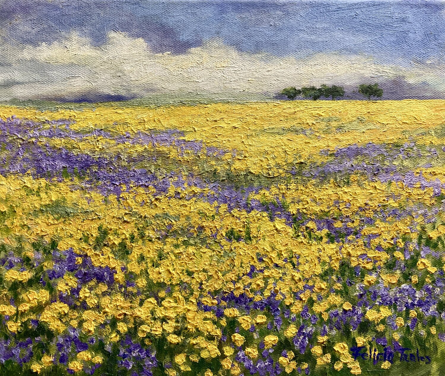 Flowered Field Felicia Trales Original painting for sale