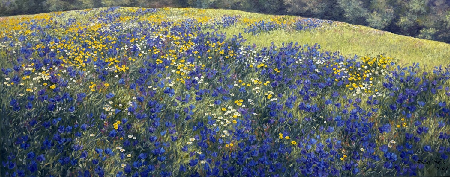 Flowering Hill Felicia Trales Original painting for sale
