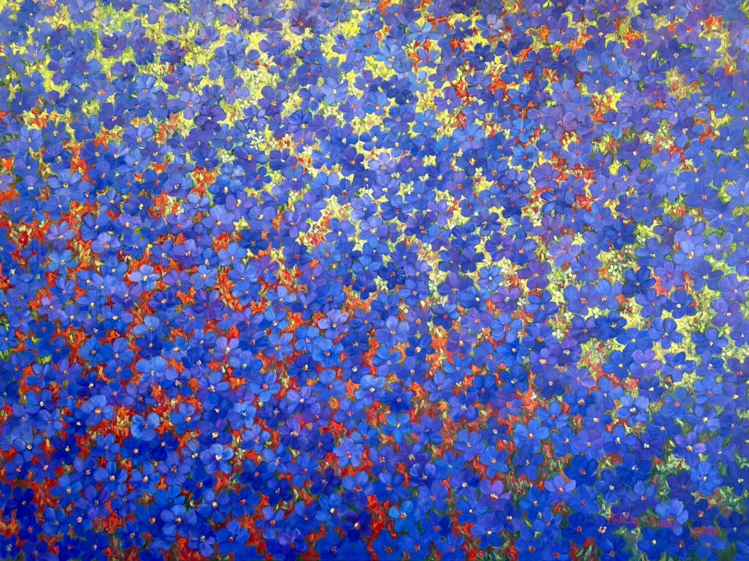 Harmonizing in Blue Felicia Trales Originalgemälde zu verkaufen