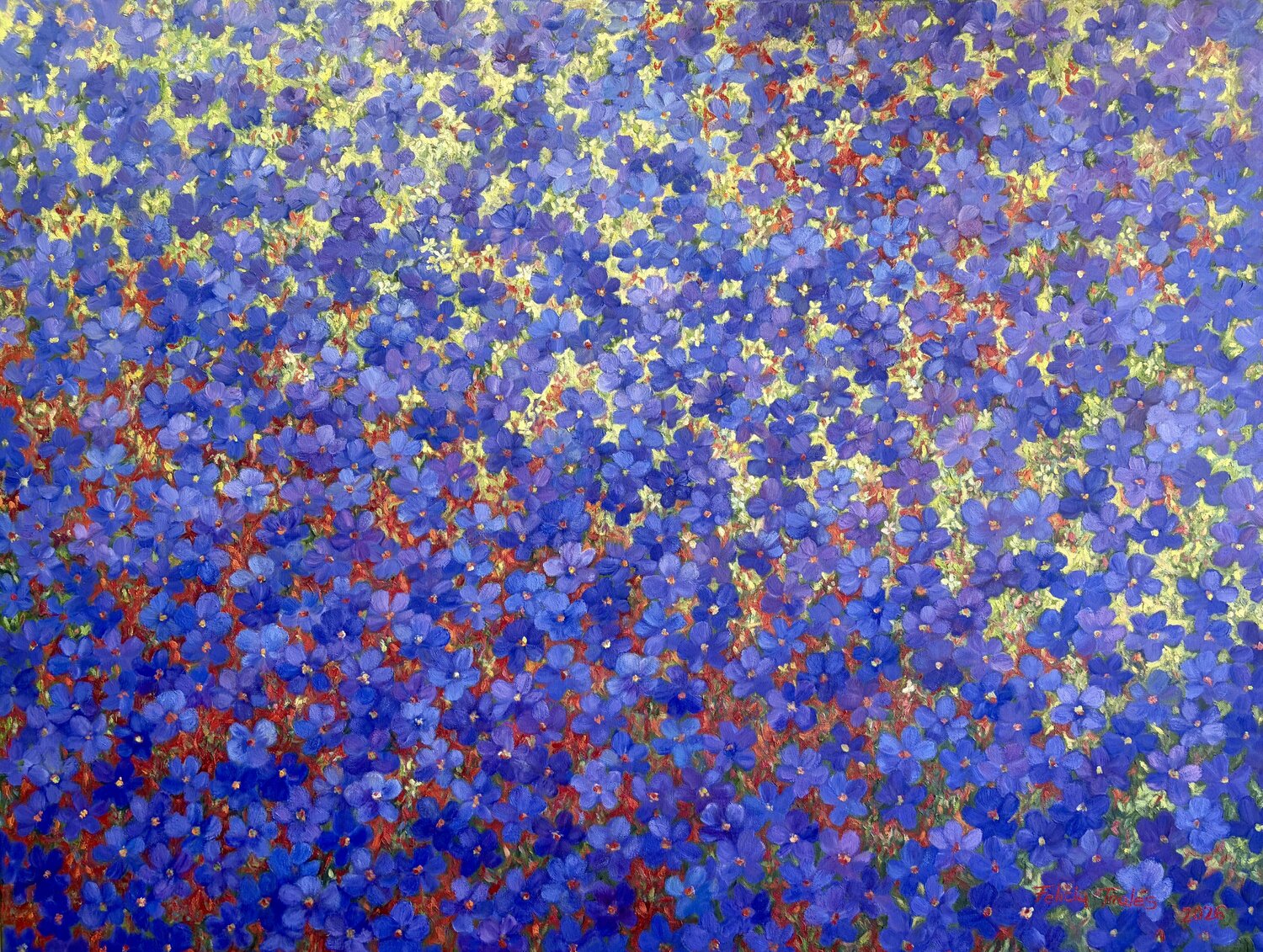 Harmonizong in Blue Felicia Trales Original painting for sale