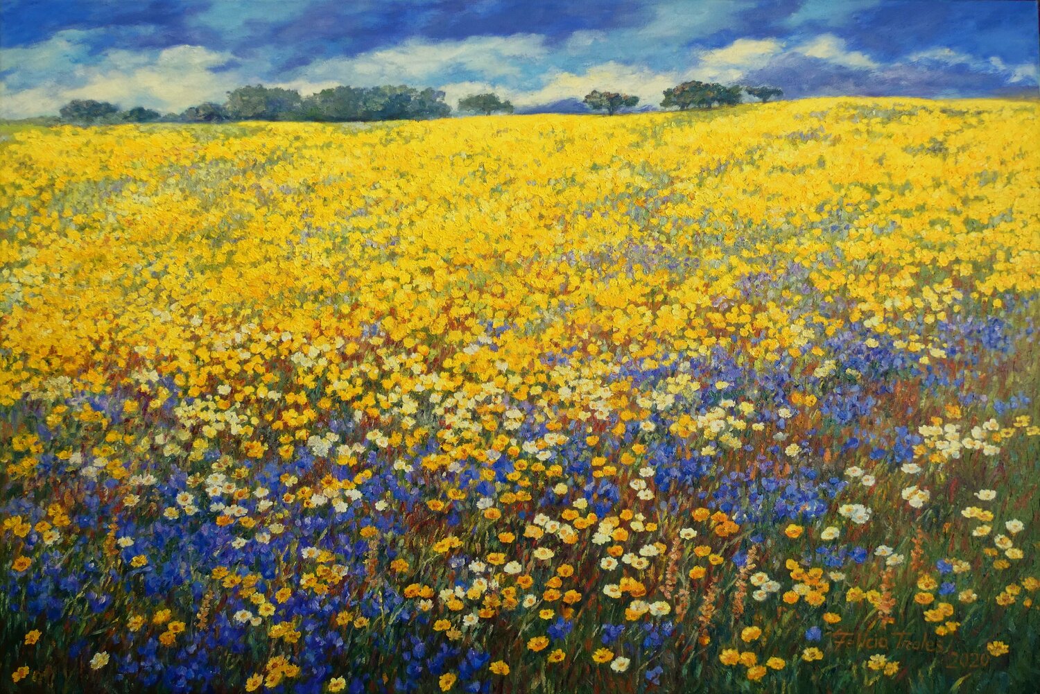Stunning Field Felicia Trales Original painting for sale