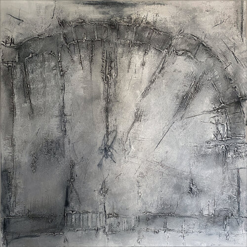 O.T. Natur / Strukturen Grau by Rudi Eckerle, Painting for Sale on Select