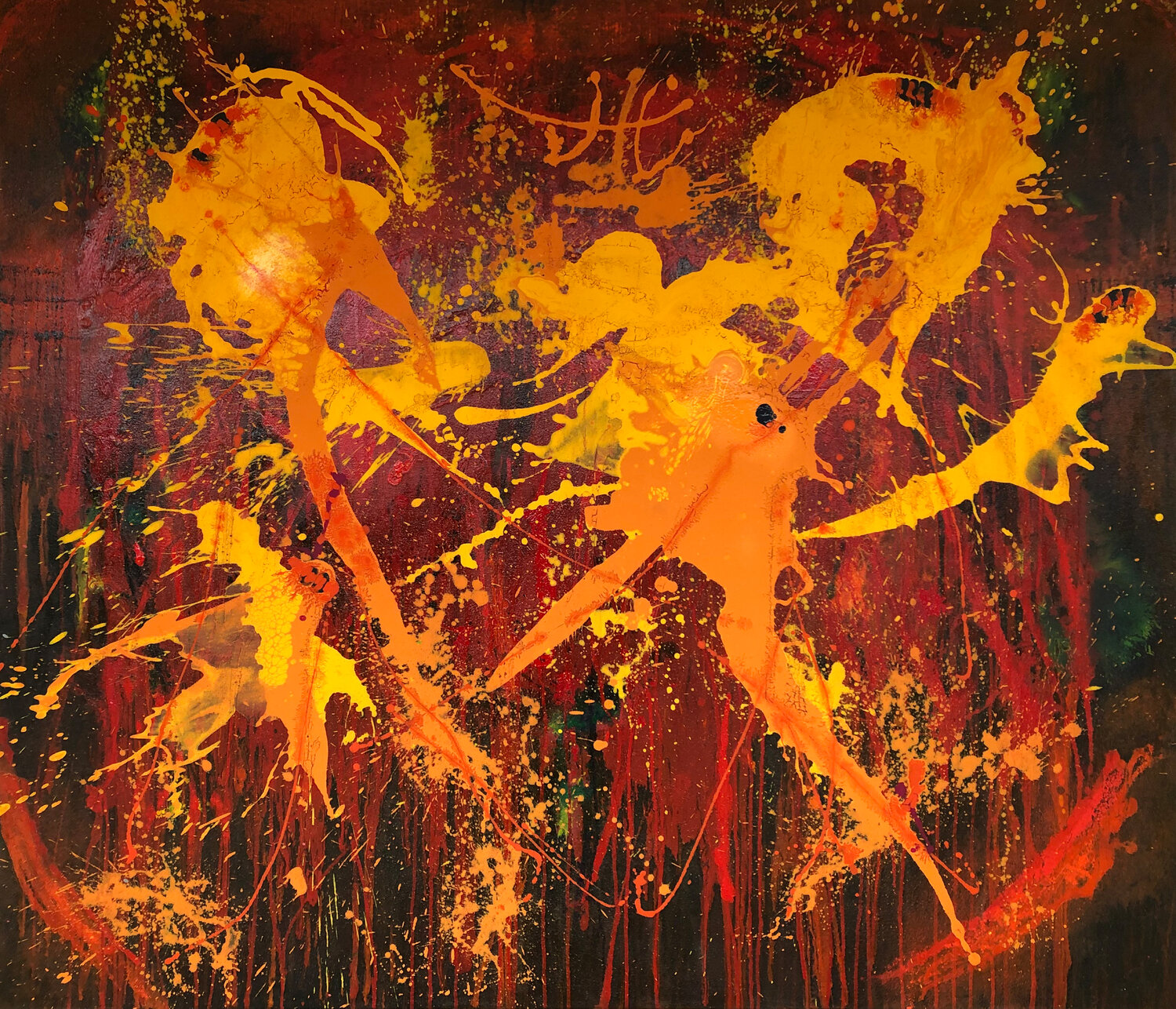 O.T. - Universum / Mixed Media auf Leinwand Rudi Eckerle Original painting for sale