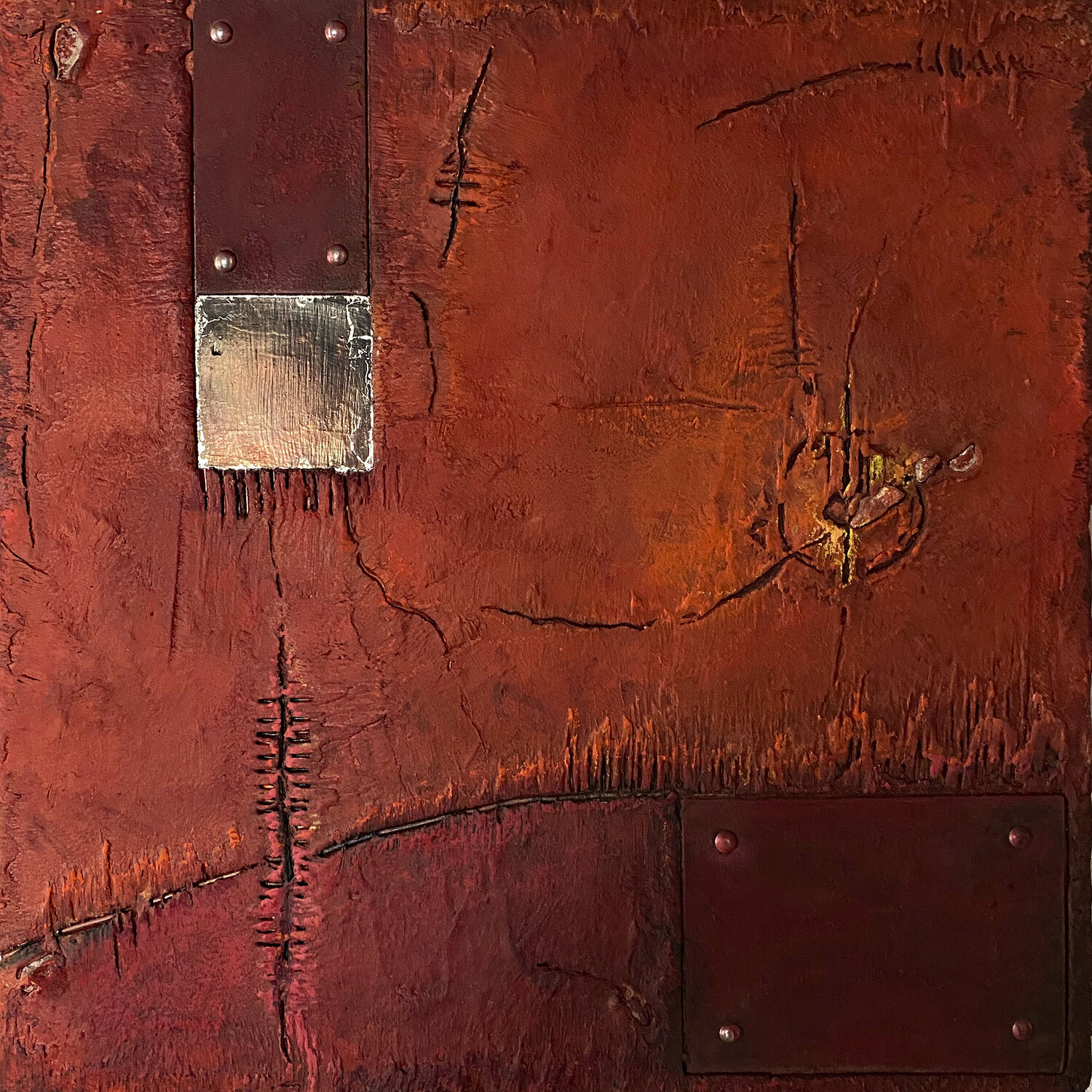 O.T. - Universum, Mischtechnik auf Holz Rudi Eckerle Original painting for sale