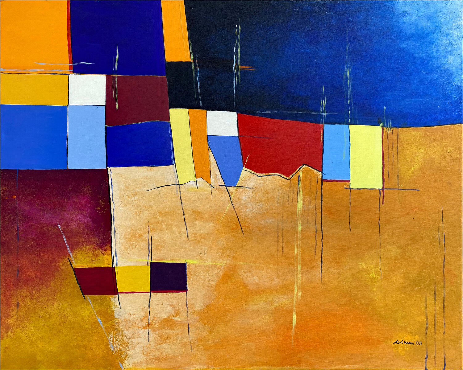 Color Field 2 Rudi Eckerle Original painting for sale