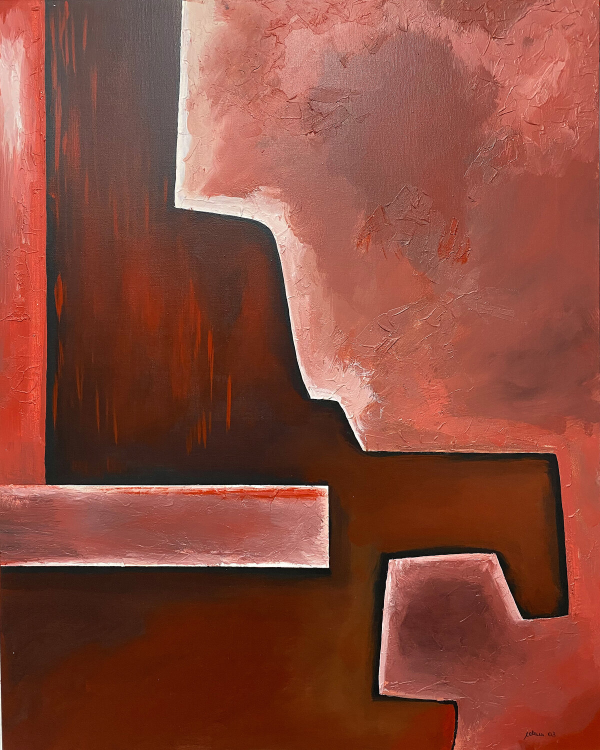 Farbfeldmalerei 8 Rudi Eckerle Original painting for sale