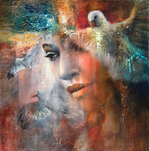 And I dreamed I was flying by Annette Schmucker, Painting for Sale on Select