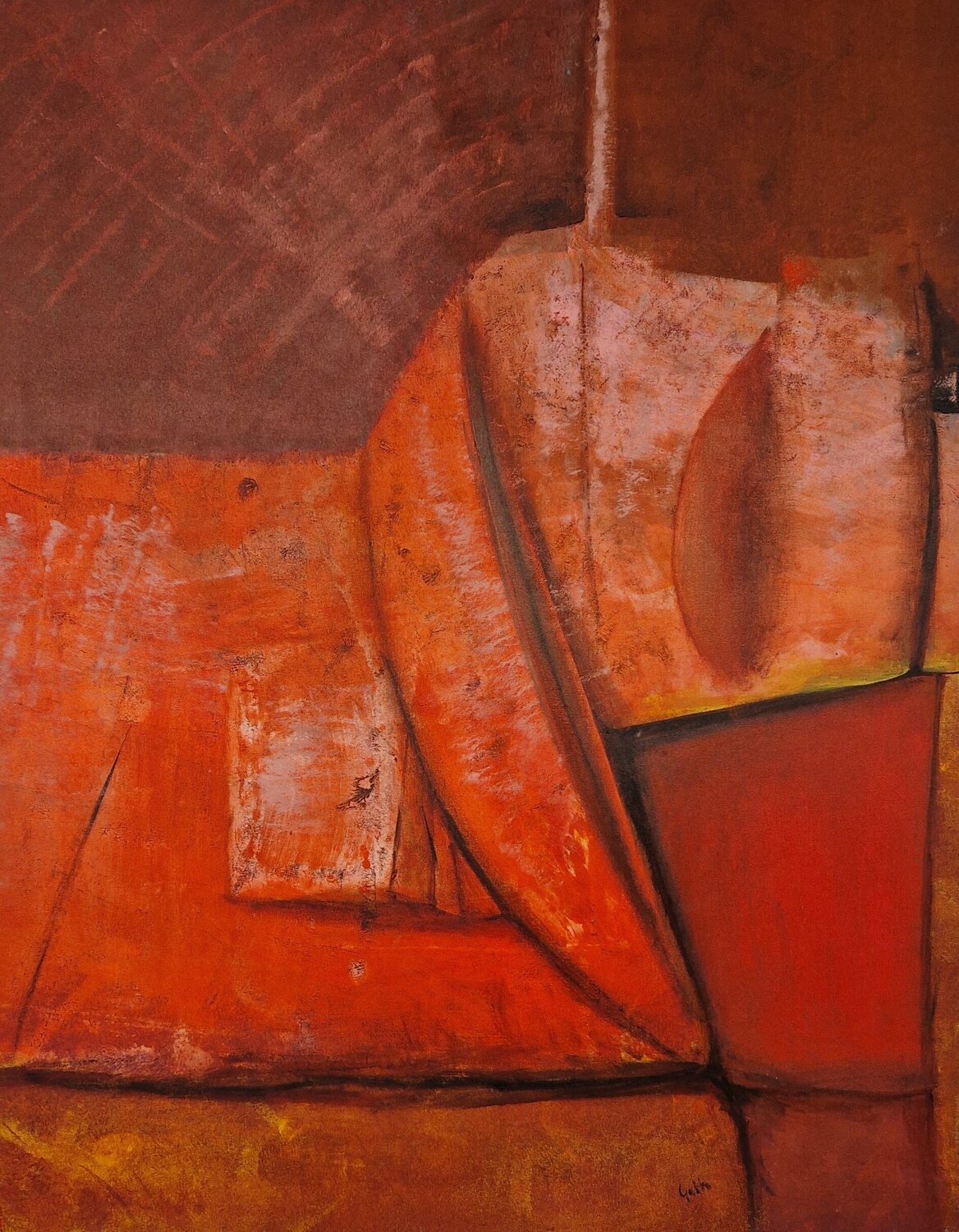 Paesaggi Rossi Bartolomeo Gatto Original painting for sale