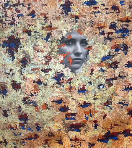 Girl in Gold by Nena Lang, Painting for Sale on Select