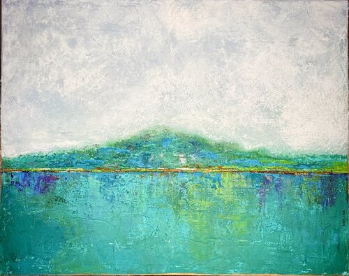 Soleil vert by Brigitte Dravet, Painting for Sale on Select