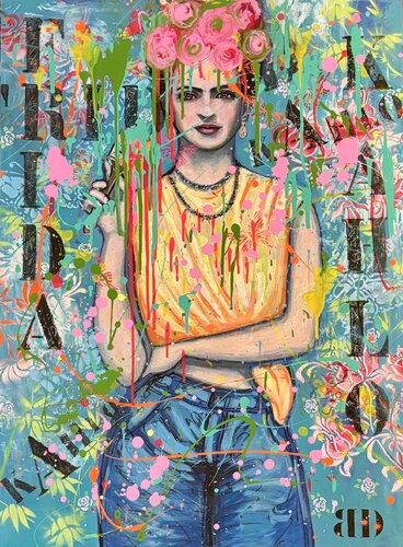 The brush of Frida Kahlo by Brigitte Dravet, Painting for Sale on Select
