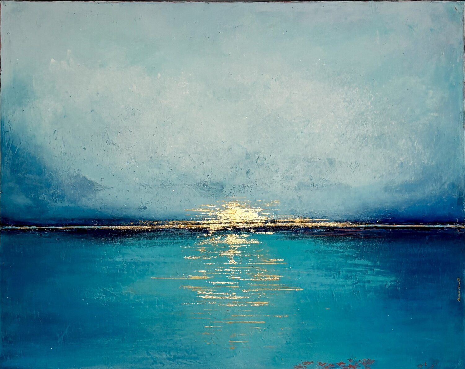 Gold spark Brigitte Dravet Original painting for sale