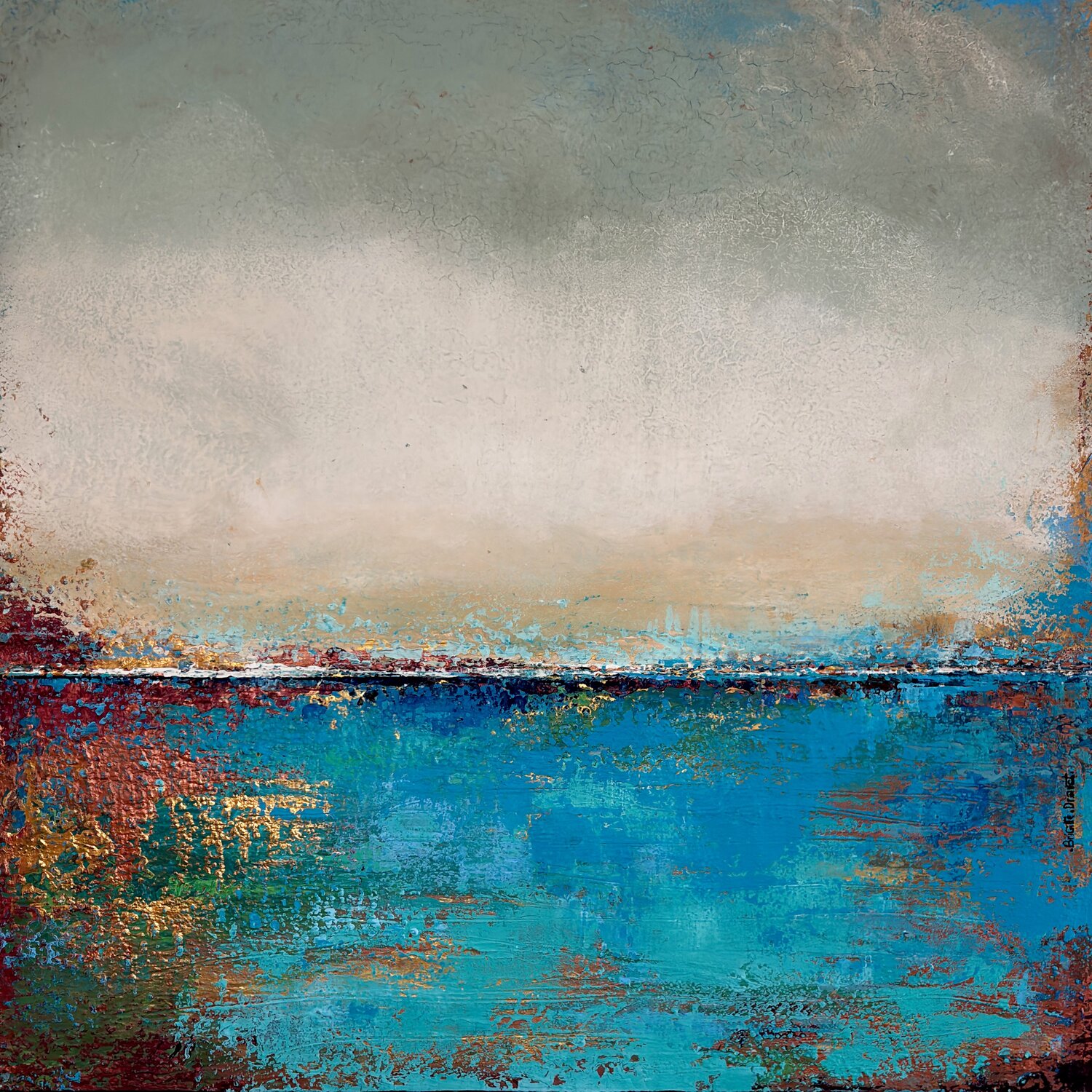 Shimmering sea Brigitte Dravet Original painting for sale