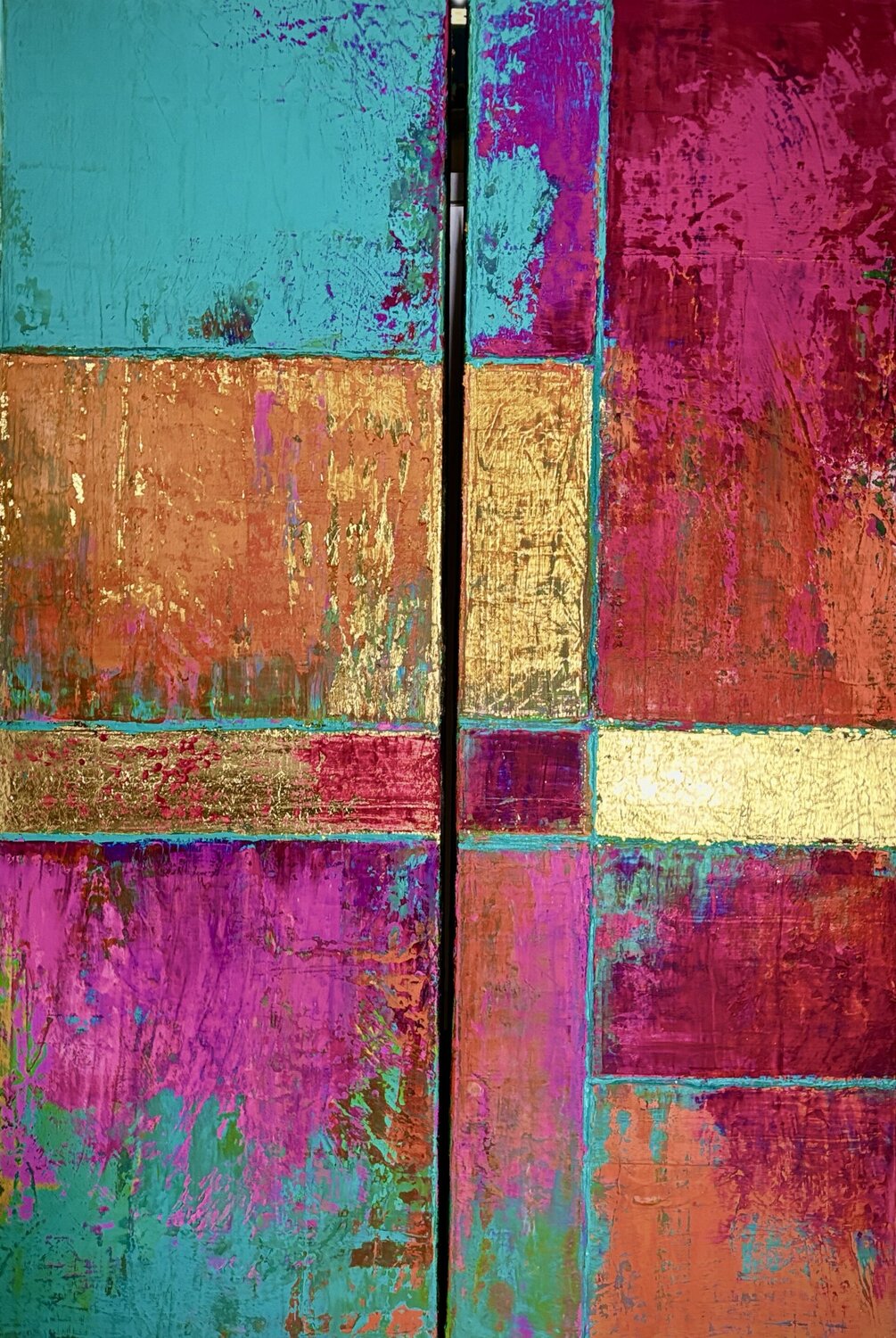 Lights and colors Brigitte Dravet Original painting for sale