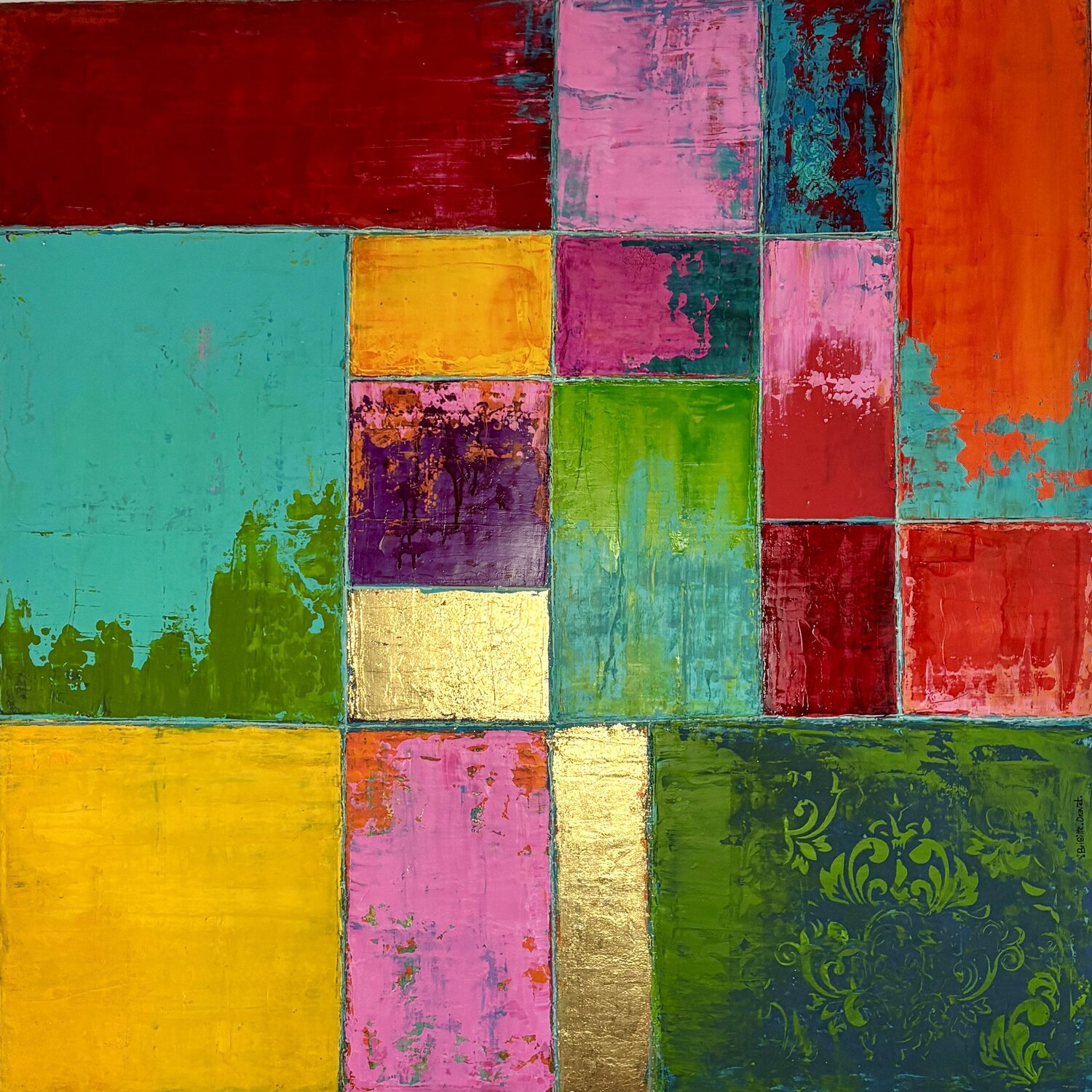 "Éclats de Joie" Brigitte Dravet Original painting for sale