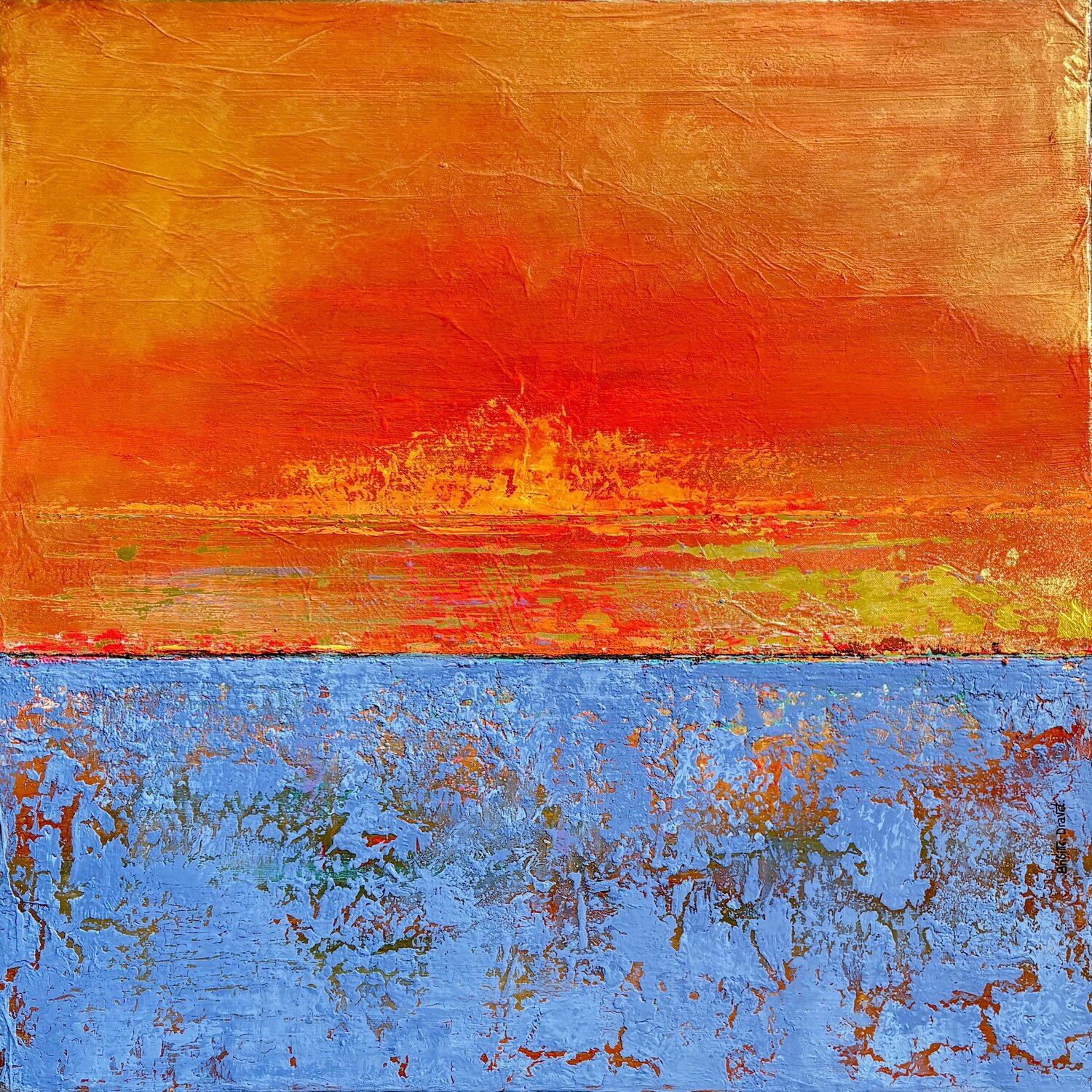 L'Heure Incandescente Brigitte Dravet Original painting for sale