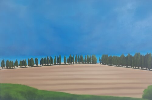 Campagna Toscana e i suoi alberi by Elisa Spagnoli, Painting for Sale on Select
