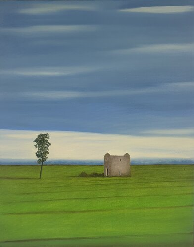La casa e il suo albero by Elisa Spagnoli, Painting for Sale on Select