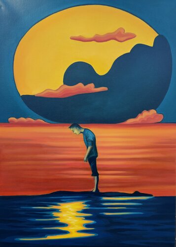 Stasi momentanea by Elisa Spagnoli, Painting for Sale on Select