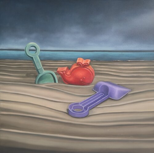 La mia spiaggia by Elisa Spagnoli, Painting for Sale on Select