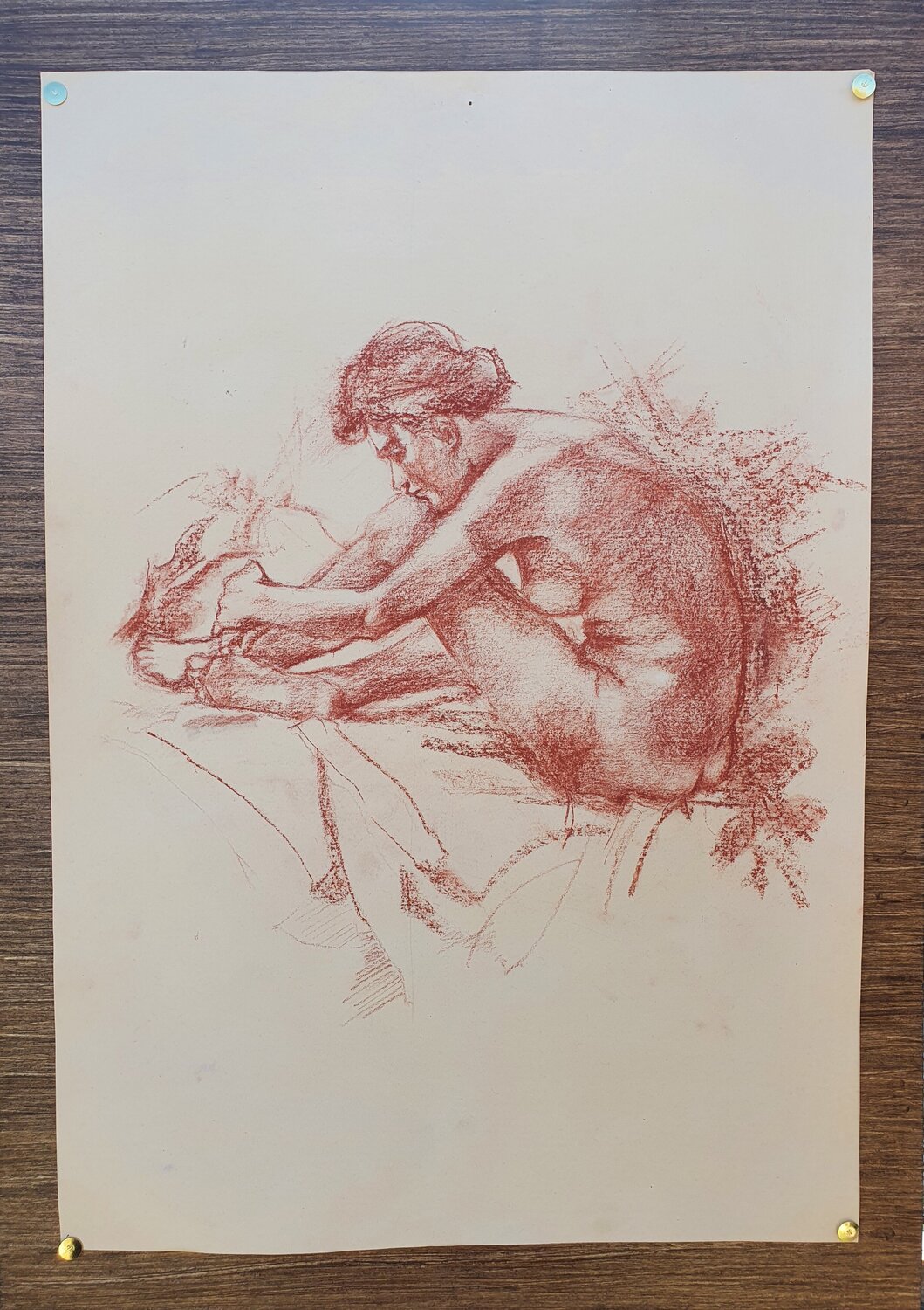 Nudo femminile Elisa Spagnoli Drawing for sale