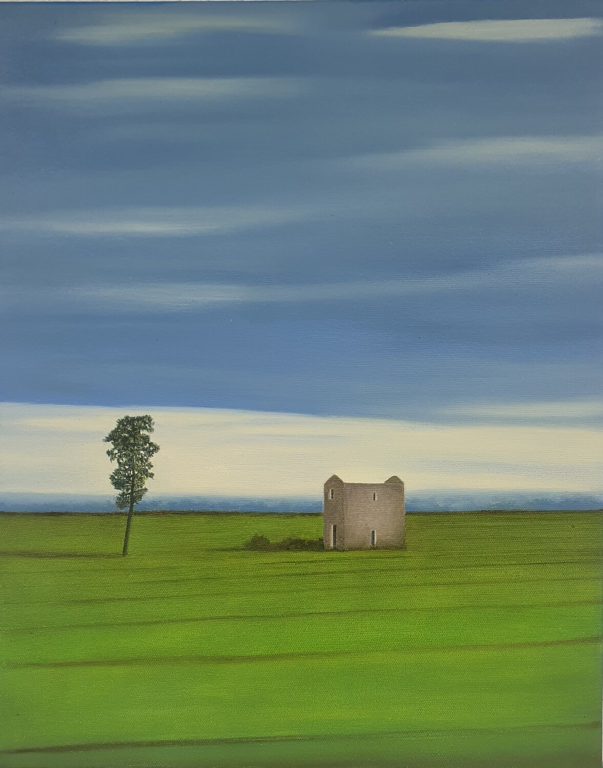 La casa e il suo albero Elisa Spagnoli Original painting for sale