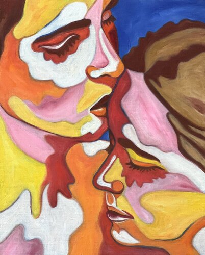 Comfort kiss by Mathilde Polidori, Painting for Sale on Select