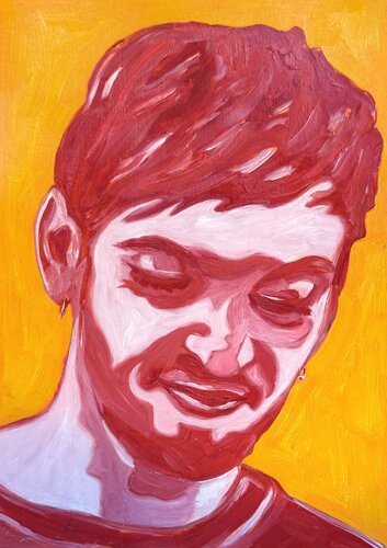 Pantone rouge, dreamer by Mathilde Polidori, Painting for Sale on Select