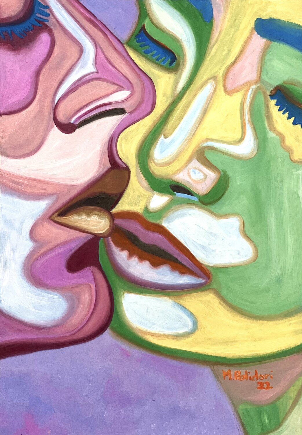 Green Love Mathilde Polidori Original painting for sale
