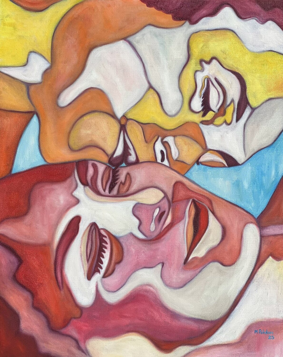 Autumn Kiss Mathilde Polidori Original painting for sale
