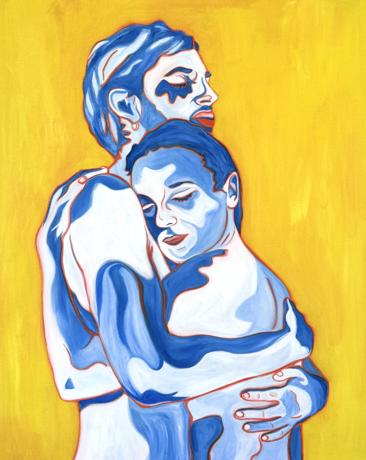 l'Etreinte Mathilde Polidori Original painting for sale