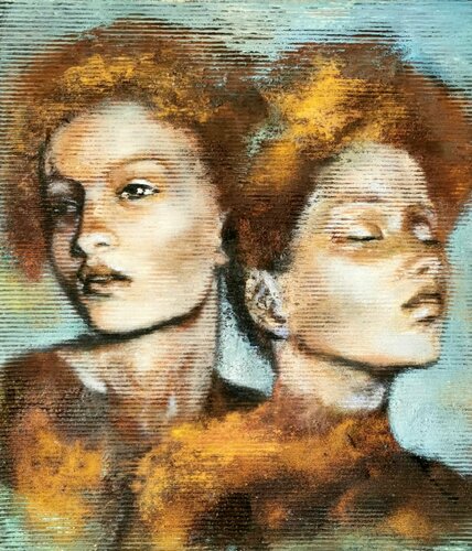 Freundinnen by Eva Vogt, Painting for Sale on Select