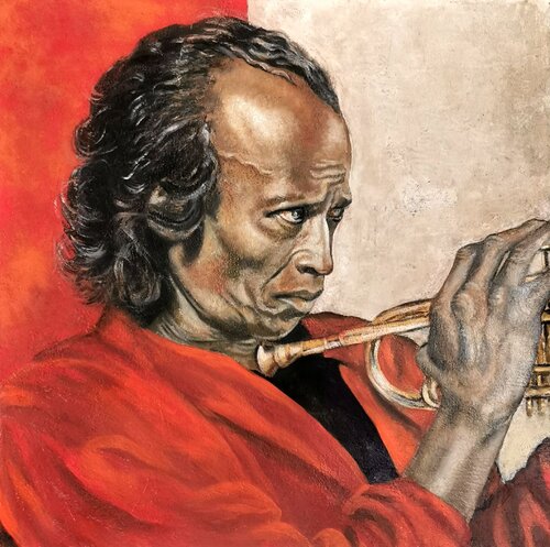 Miles Davis by Eva Vogt, Painting for Sale on Select