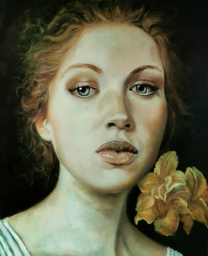Busch Lilie by Eva Vogt, Painting for Sale on Select