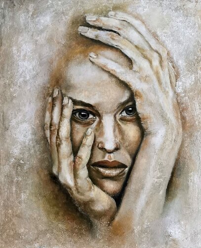 Umarmung by Eva Vogt, Painting for Sale on Select