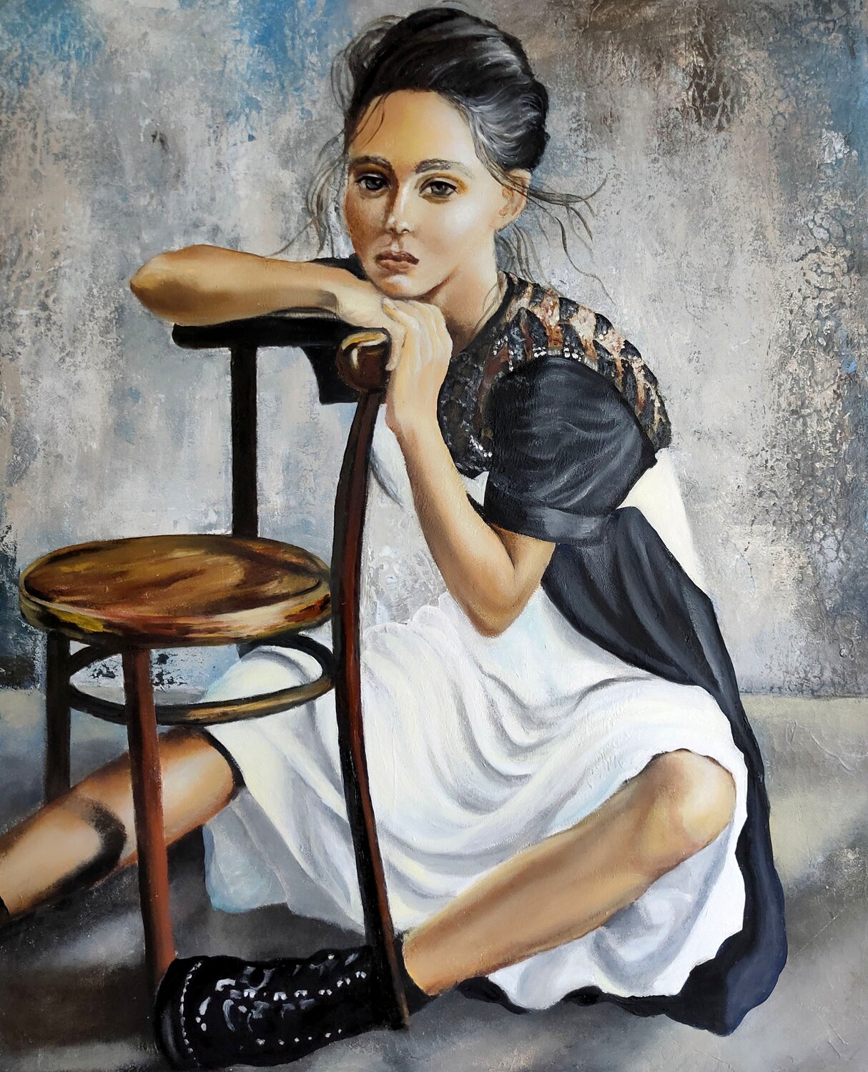 Ruhende Rebecca Eva Vogt Original painting for sale