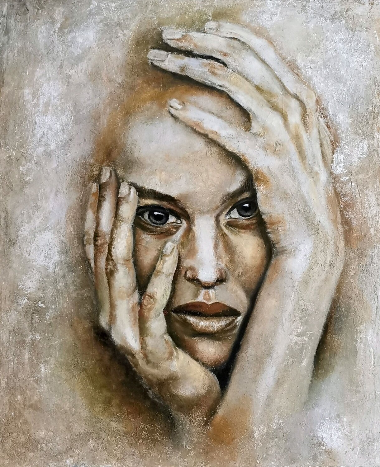 Umarmung Eva Vogt Original painting for sale