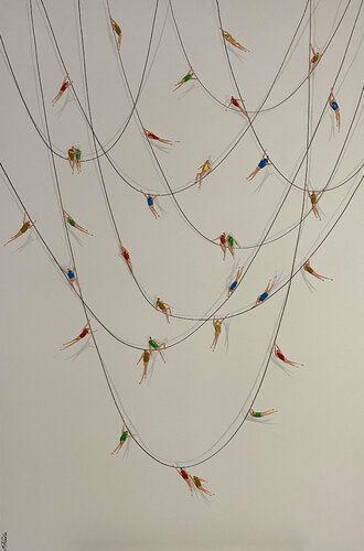 Action. Freedom. 3D by Eka Peradze, Painting for Sale on Select